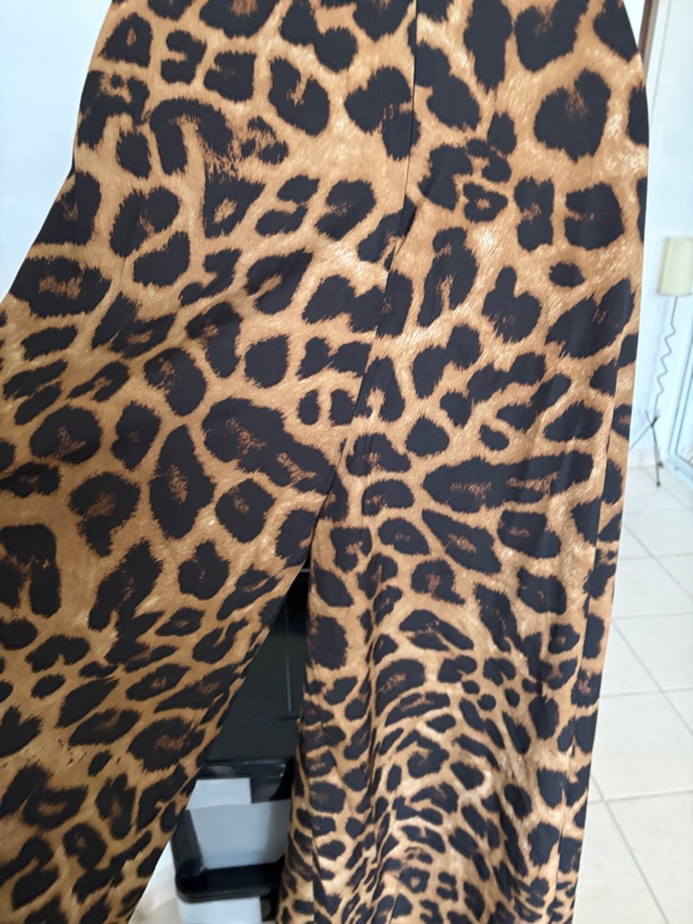 SHEIN Brown & Black Leopard Print Wide Leg Jumpsuit - Picture 6 of 8
